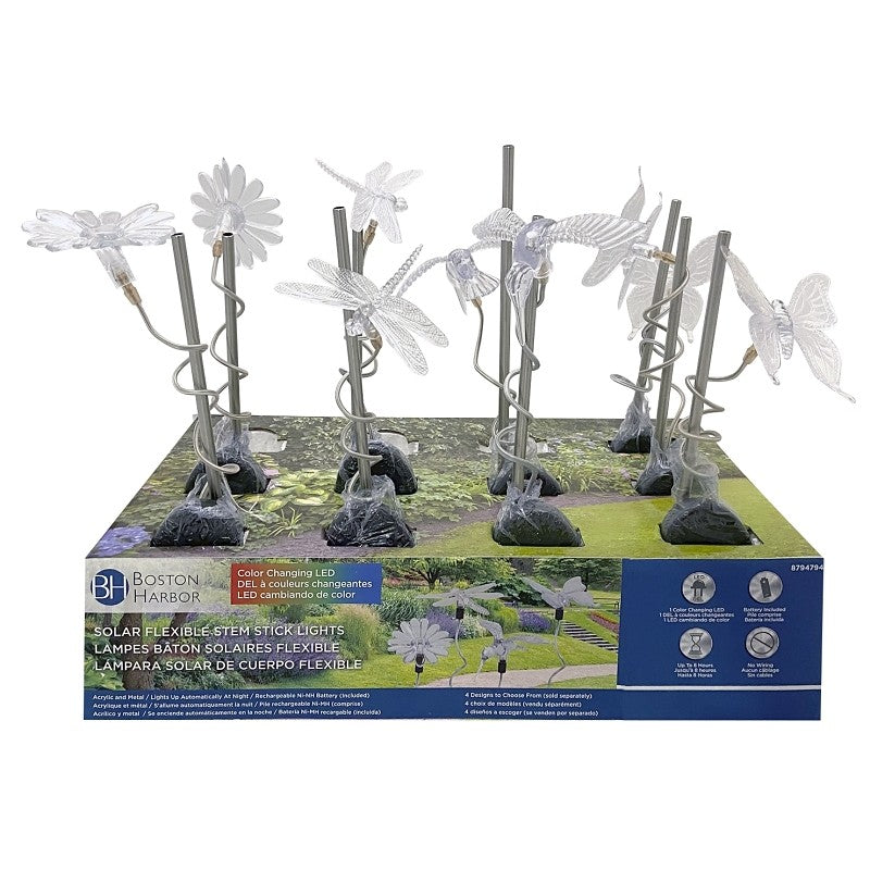 Boston Harbor 26143 Light, Ni-Mh Battery, 1-Lamp, LED Lamp, Plastic Stainless Steel Fixture, Battery Included: Yes (Pack of 12)