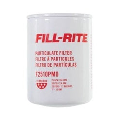 Fill-Rite F2510PM0 Filter, Fiber, White, For: Fill-Rite 1200KTG9075 and 1200KTG9100 Filter Heads