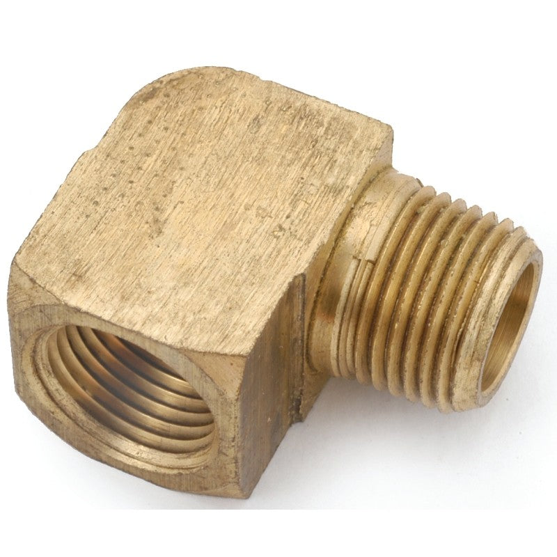 Anderson Metals 756116-04 Street Pipe Elbow, 1/4 in, FIP x MIP, 90 deg Angle, Brass, Rough, 1000 psi Pressure