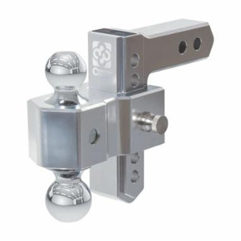 Curt AlumaLite Series 45363 Dual Ball Hitch, 2, 2-5/16 in Dia Hitch Ball, Steel Hitch Ball, Aluminum