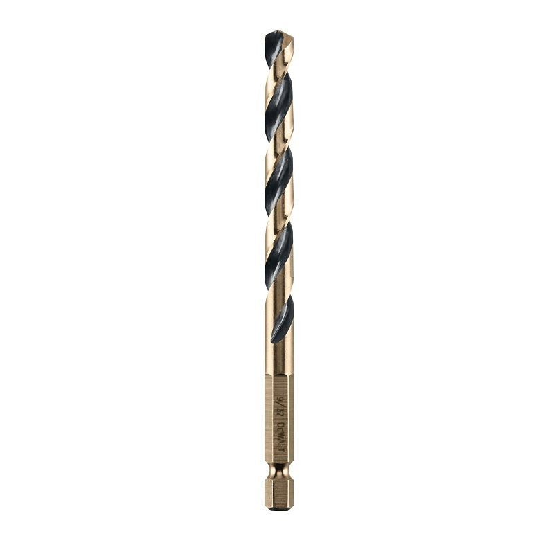DEWALT DWA5018 Drill Bit, 9/32 in Dia, 4-3/8 in OAL, Heavy-Duty, 1/4 in Dia Shank, Hex Shank