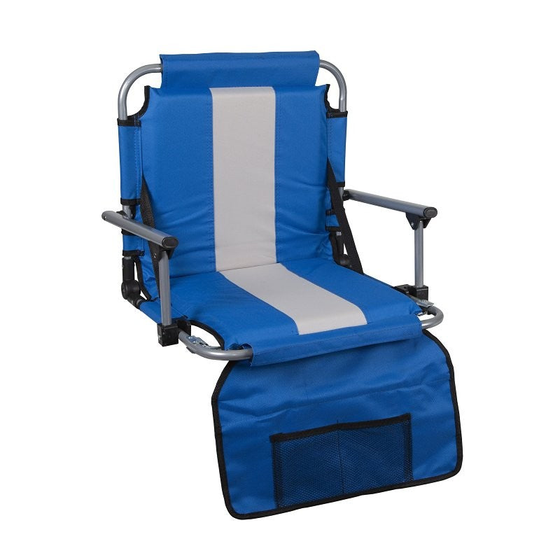 Stansport G-8-50 Foldable Stadium Seat with Arms, 17-1/2 in W, 21 in D, 17-1/2 in H, Steel Frame