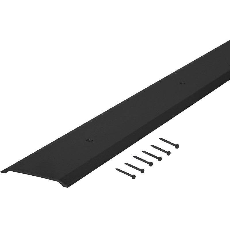 M-D 11822 Flat Top Threshold, 36 in L, 1-3/4 in W, Aluminum, Black
