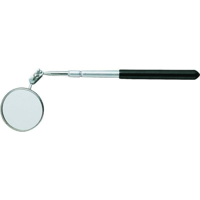 General 557 Inspection Mirror, Round Mirror, 2-1/4 in Dia Mirror, Glass Mirror, 15 in OAL