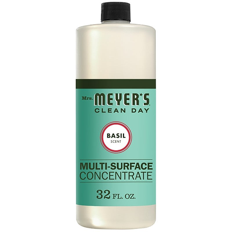 Mrs. Meyer's Clean Day 14440 Cleaner, 32 oz Bottle, Liquid, Basil