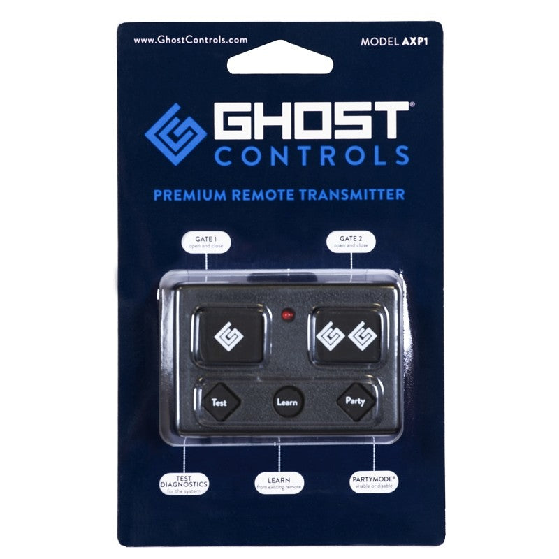 Ghost Controls AXP1 Series Remote Control Transmitter, 5-Buttons, Lithium Battery, 100 ft