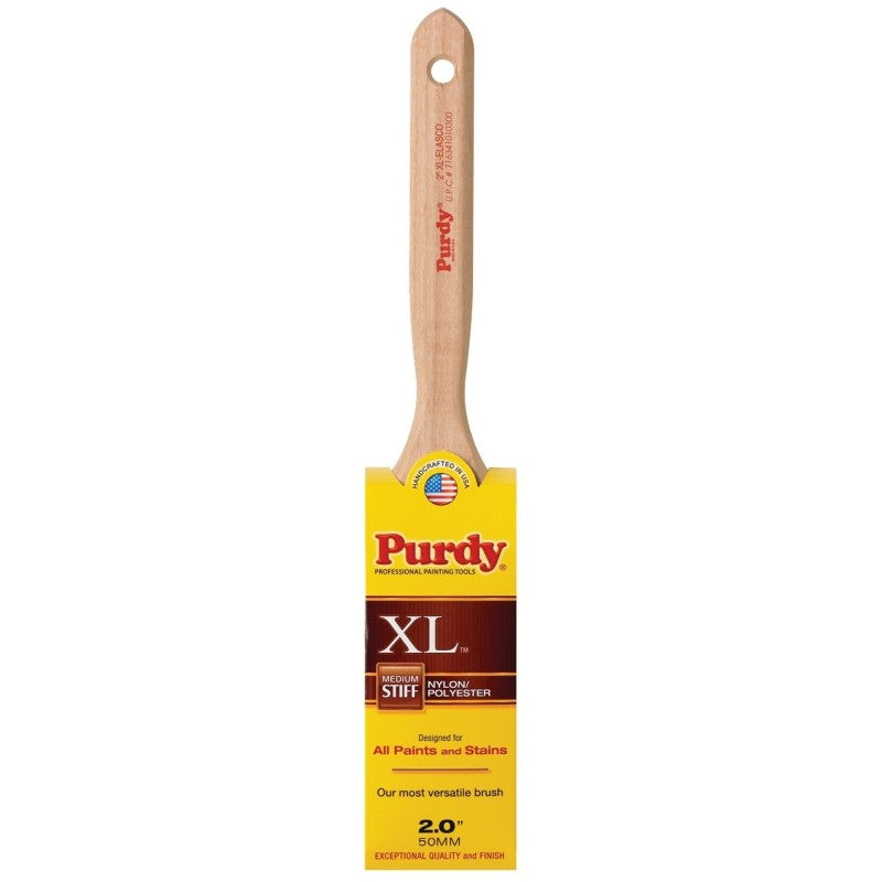 Purdy 100320 Trim Brush, 2 in W, Nylon/Polyester Bristle, Fluted Handle