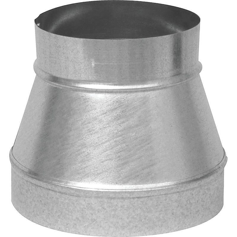 Imperial GV1200 Stove Pipe Reducer, 6 x 5 in, 26 ga Thick Wall, Galvanized