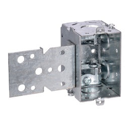 Southwire G601-BBX-UPC Switch Box, 1-Gang, 1/2 in Knockout, Steel, Galvanized, Face Mount