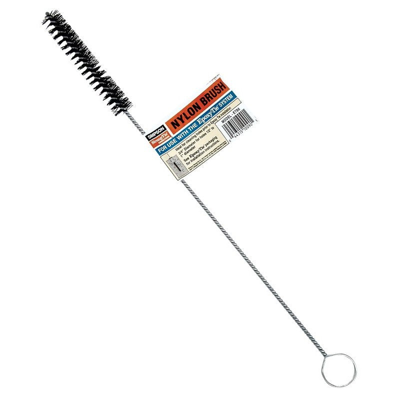 Simpson Strong-Tie ETB Series ETB6 Hole Cleaning Brush, 4 in L Brush, 16 in OAL, Nylon Bristle