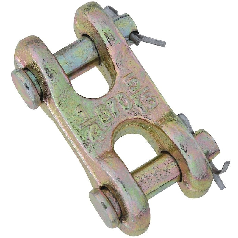 National Hardware 3248BC Series N282-137 Clevis Link, 3/8 in Trade, 6600 lb Working Load, 70 Grade, Steel, Yellow Chrome