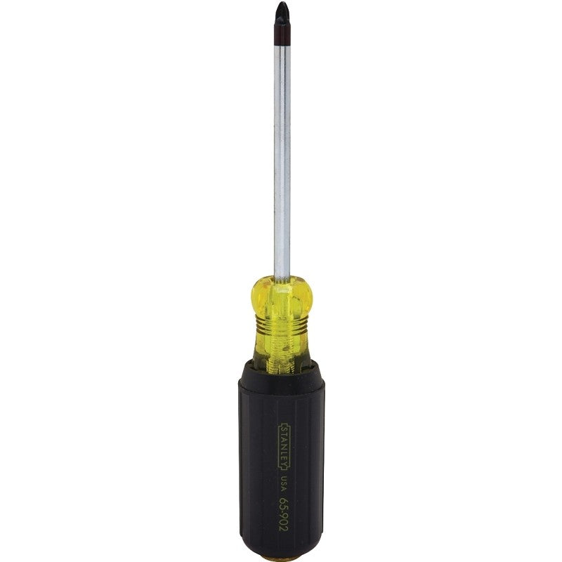 STANLEY 65-902 Screwdriver, #2 Drive, Phillips Drive, 8-1/2 in OAL, 4 in L Shank, Vinyl Grip Handle