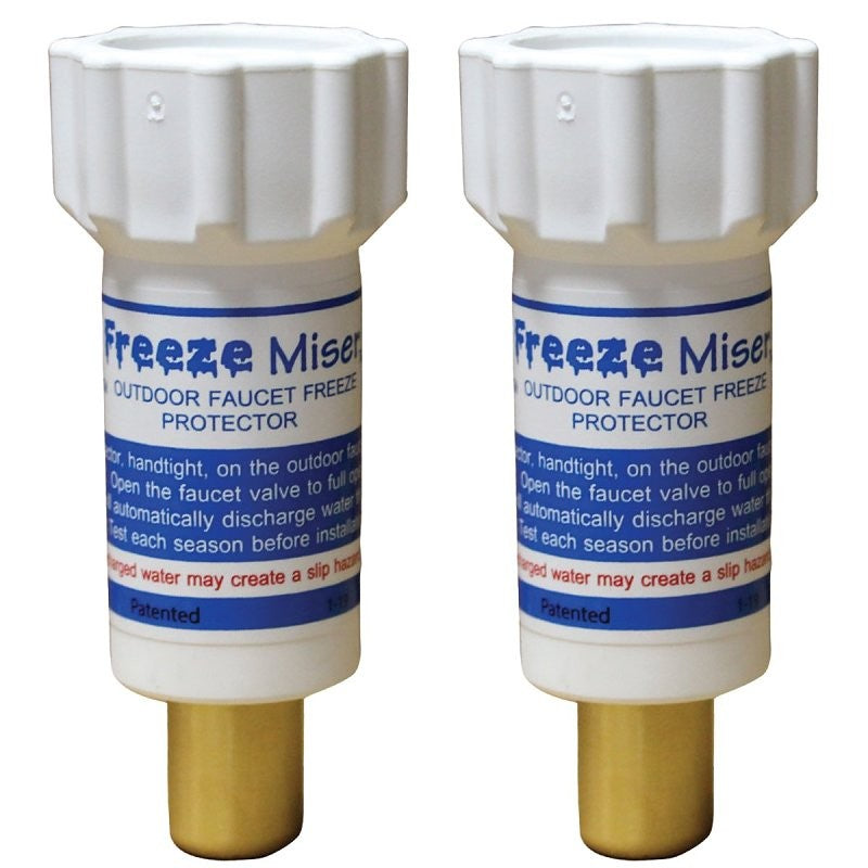 Freeze Miser 6000-02 Outdoor Faucet Freeze Protector, 1.507 in W, Brass/Stainless Steel
