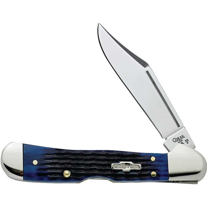Case 02864 Folding Pocket Knife, 2.72 in L Blade, Tru-Sharp Surgical Stainless Steel Blade, 1-Blade, Blue Handle (POS)
