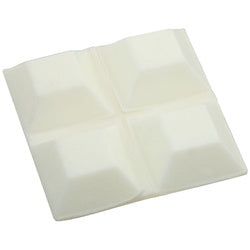 Square Bumper Self Adhesive 3/4 Inch White 4 Pack
