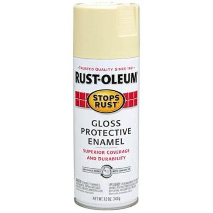 Rust-Oleum 7794830 Rust Preventative Spray Paint, Gloss, Antique White, 12 oz, Can