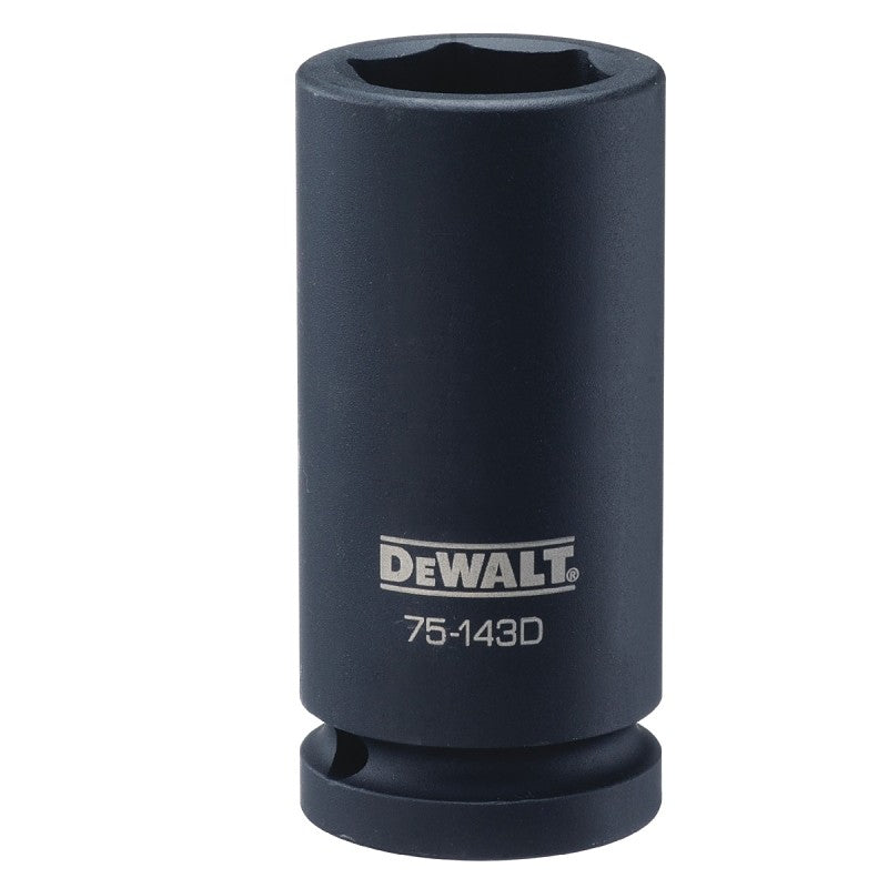 DEWALT DWMT75143OSP Impact Socket, 26 mm Socket, 19/32 in D Socket, 3/4 in Drive, 6-Point, CR-440 Steel, Black Oxide