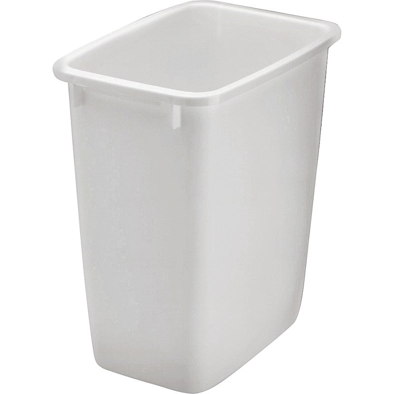 Rubbermaid FG2806TPWHT Series Waste Basket, 14-1/2 in L, 11 in W, 36 qt Capacity, Plastic, White