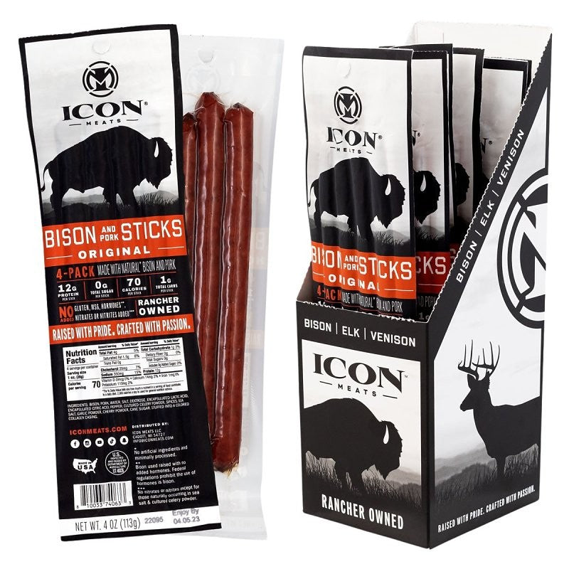 Icon Meats 8-10033-74063-3 Meat Stick, Original, 4 oz (Pack of 6)