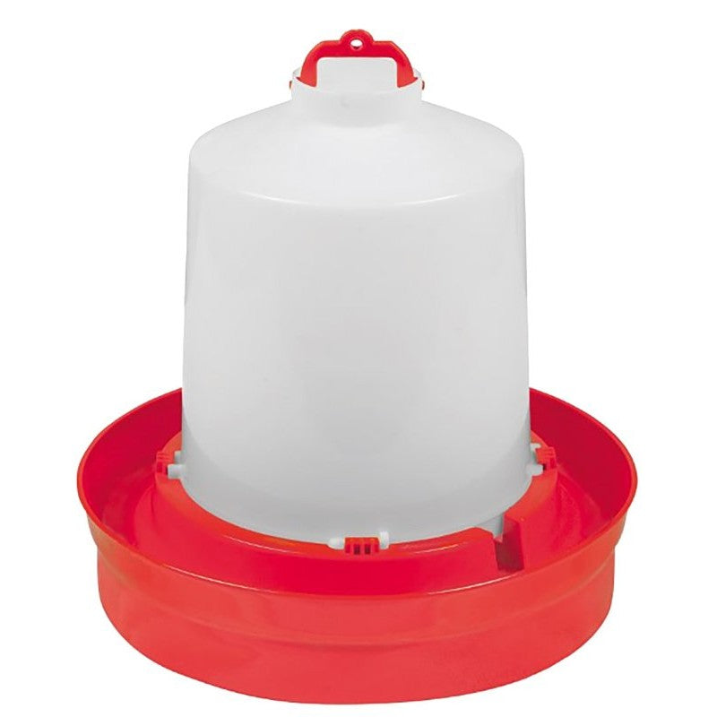 Little Giant DBW2 Deep Base Poultry Waterer, 2 gal Capacity, Red