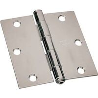 Removable Pin Broad Hinge 3-1/2 Inch Zinc Plated Steel