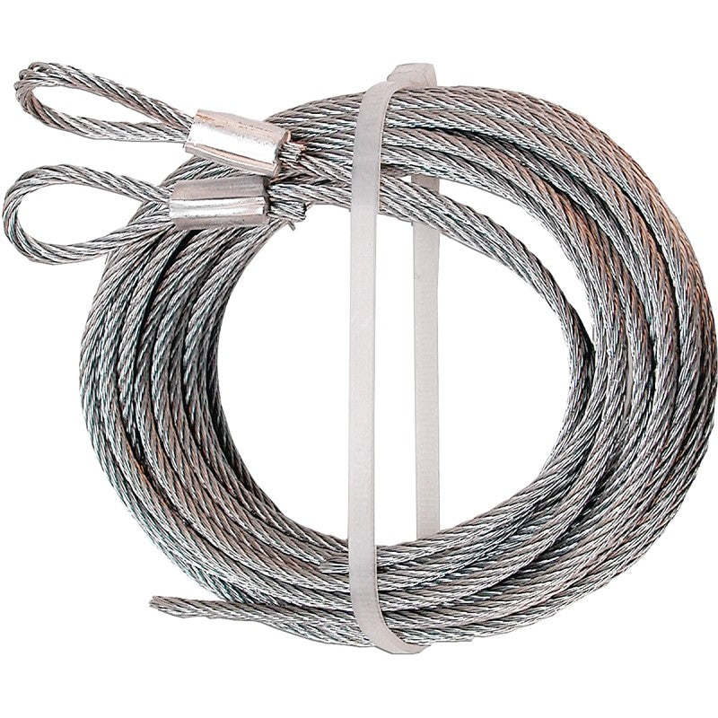 Prime-Line GD 52100 Aircraft Cable, 1/8 in Dia, 12 ft L, Carbon Steel, Galvanized