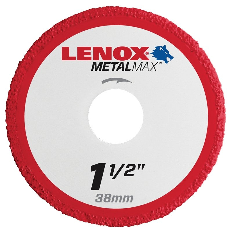 Lenox MetalMax 1972914 Cut-Off Wheel, 1-1/2 in Dia, 3/64 in Thick, 3/8 in Arbor, 40, 50 Grit, Diamond Abrasive
