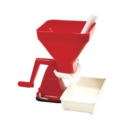 Norpro 1952 Jumbo Tomato Press, 2.25 qt Hopper, 1.25 qt Tray, 7-1/2 in L, 7-1/2 in W, 12 in H, Red