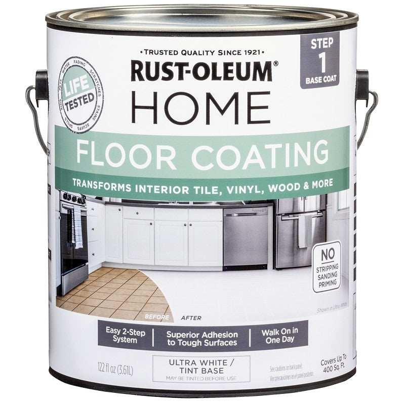 Rust-Oleum 357671 Concrete Floor Coating, Ultra White, 1 gal