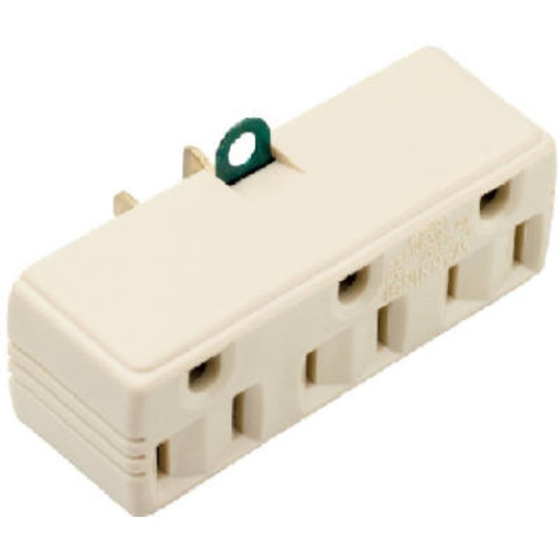 Legrand 1219ICC10 Adapter, 15 A, 125 V, 3 -Outlet, NEMA: NEMA 5-15R, Ivory