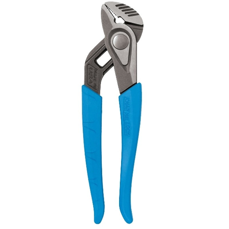 Channellock SpeedGrip Series 428X Tongue and Groove Plier, 8.45 in OAL, 1.2 in Jaw, Non-Slip Adjustment, Blue Handle