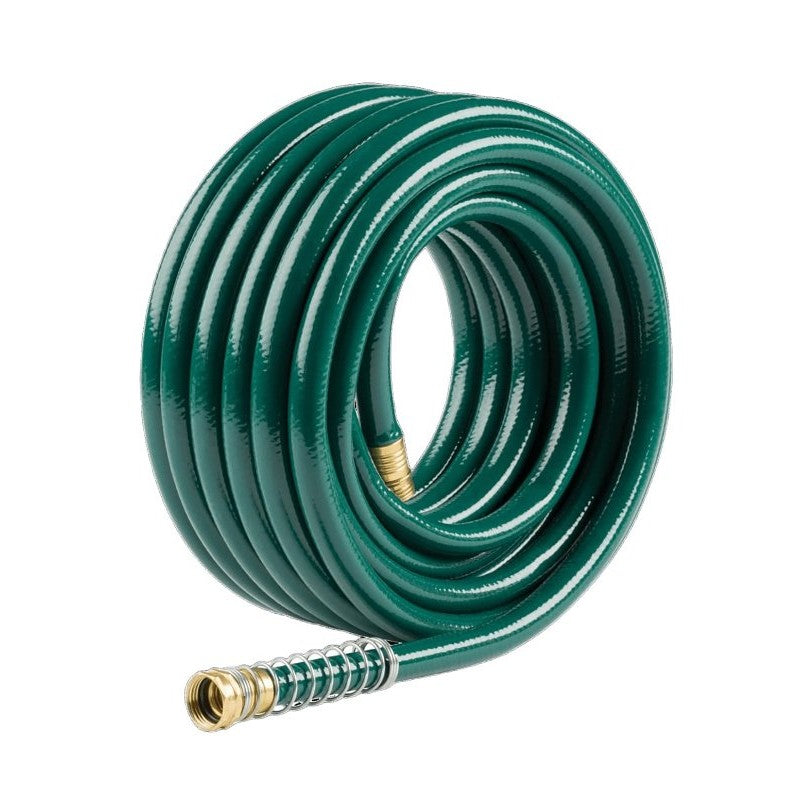 Gilmour Flexogen 864001-1001 Heavy-Duty Garden Hose, 100 ft L, Spigot, Brass/Stainless Steel/Vinyl, Green