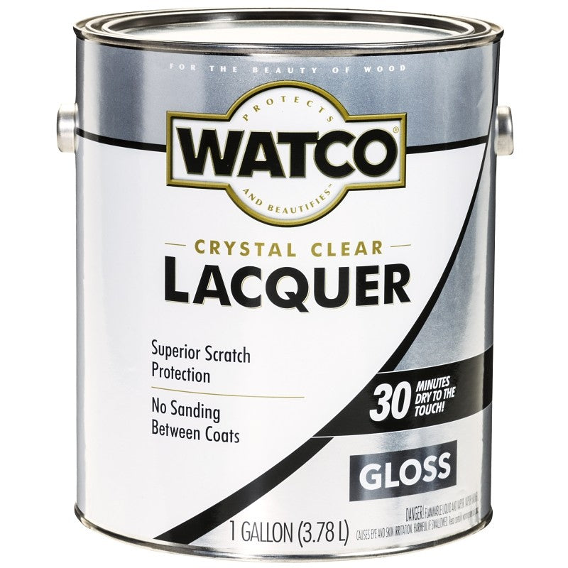 WATCO 63031 Lacquer, Gloss, Liquid, Clear, 1 gal, Can (Pack of 2)