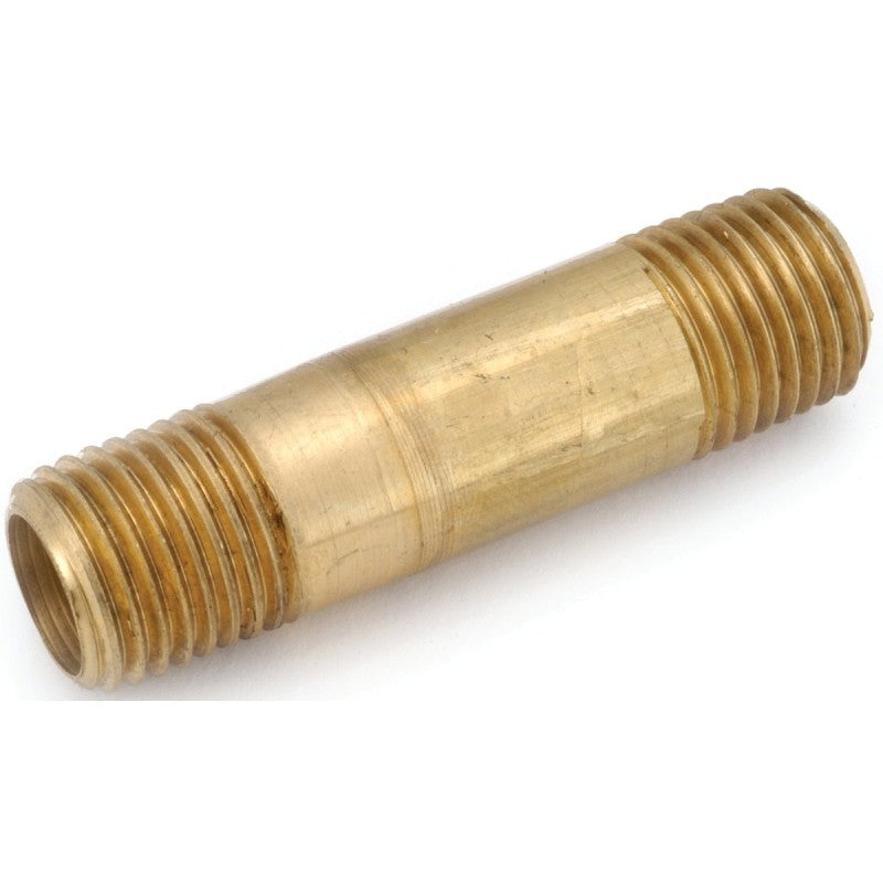 Anderson Metals 736113-0224 Pipe Nipple, 1/8 in, NPT, Brass, 1-1/2 in L