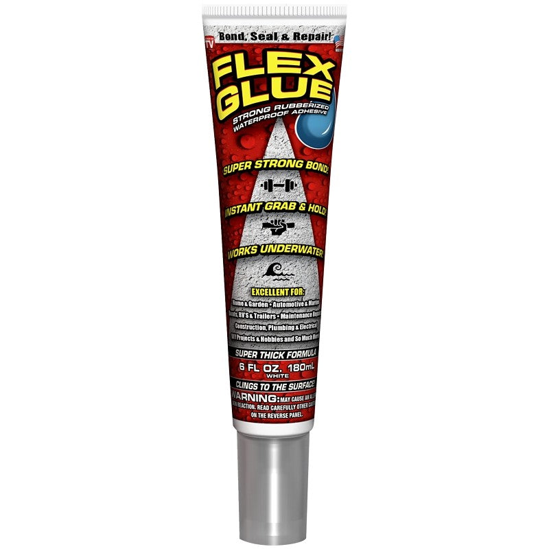 Flex Seal GFSTANR06 Flex Glue, White, 6 oz Tube