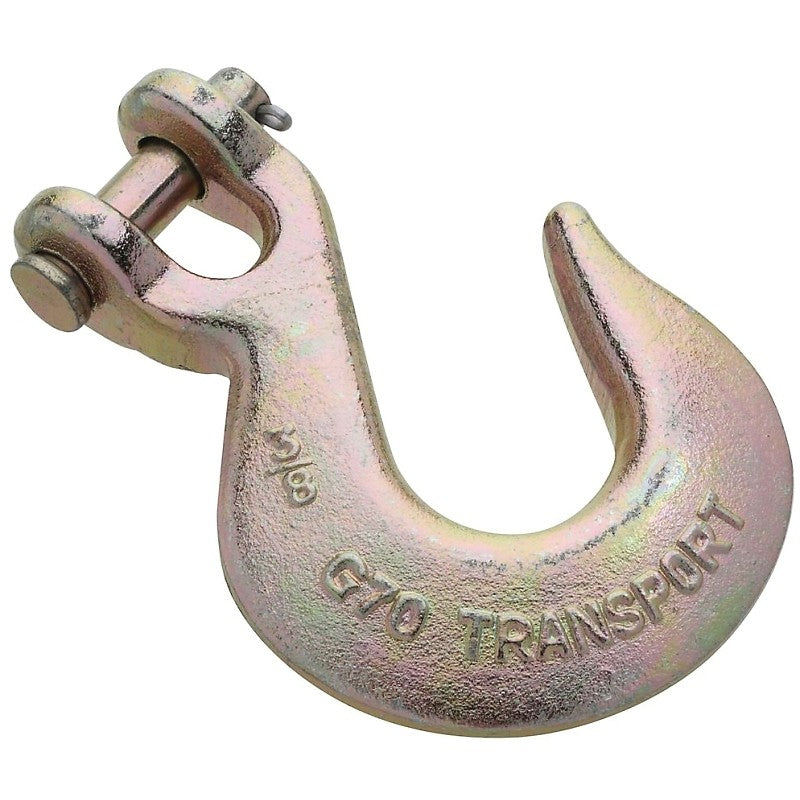 National Hardware 3254BC Series N282-111 Clevis Slip Hook, 3/8 in, 6600 lb Working Load, Steel, Yellow Chrome