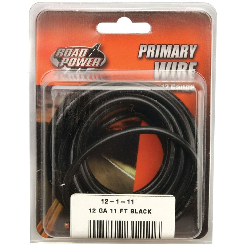 CCI 55671333 Primary Wire, 12 ga Wire, 60 VDC, Copper Conductor, Black Sheath, 11 ft L