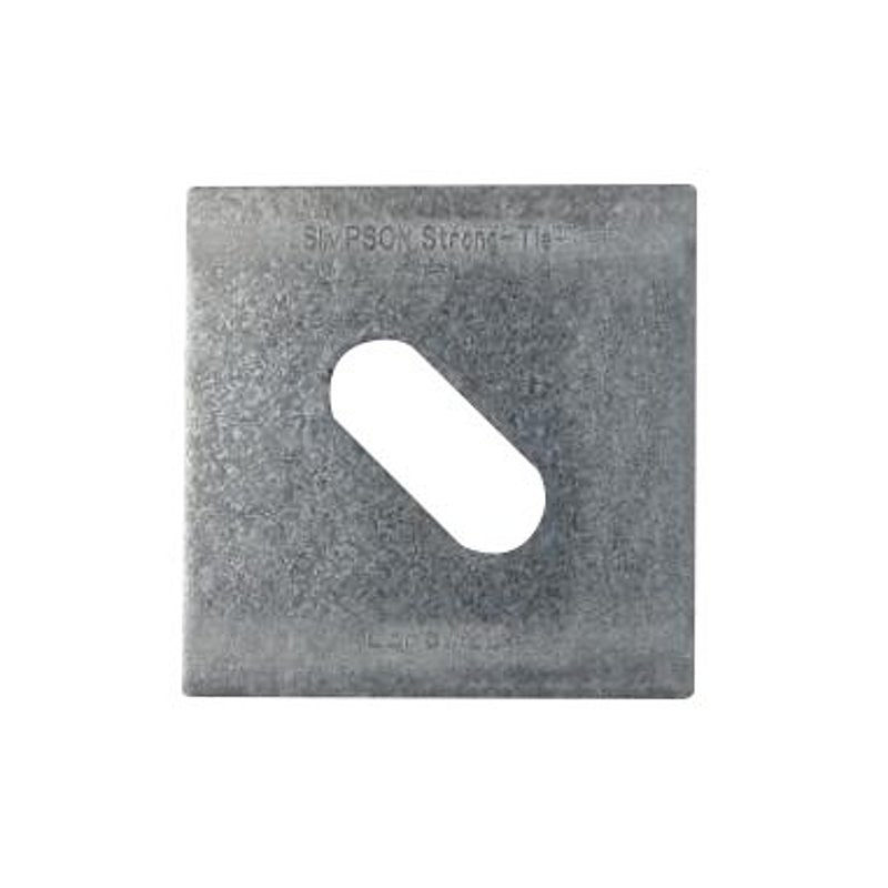 Simpson Strong-Tie LBPS Series LBPS 1/2Z Bearing Plate, 3 in H x 3 in W x 0.13 in D Dimensions, Steel, ZMAX (Pack of 50)