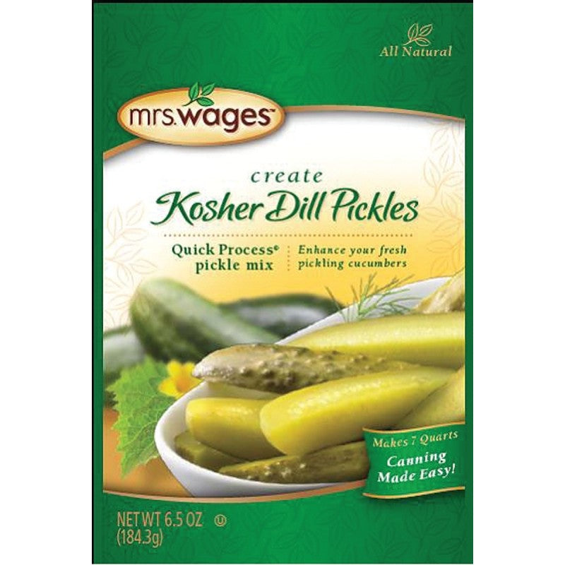 Mrs. Wages W622-J7425 Kosher Dill Pickle Mix, 6.5 oz Pouch (Pack of 12)