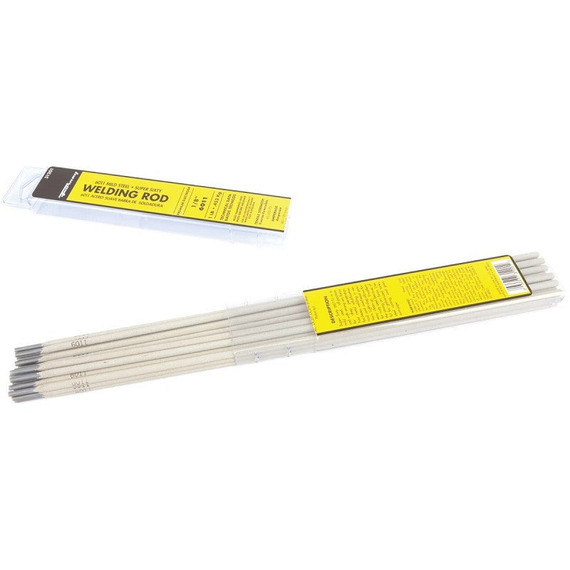 Forney 31201 Stick Electrode, 88000 psi Tensile Strength, Applicable Materials: Mild Steel, 1/8 in Dia, 14 in L