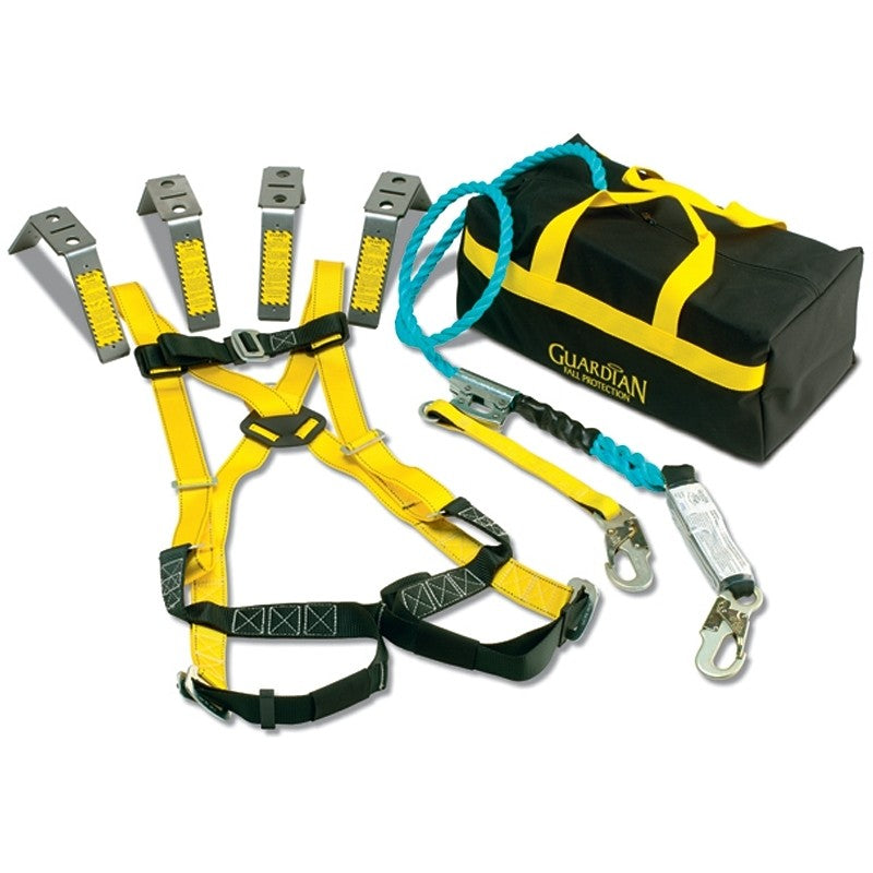 Qualcraft 00735 Sack of Safety Kit, Includes: 50 ft Vertical Lifeline Assembly with Shock Absorber