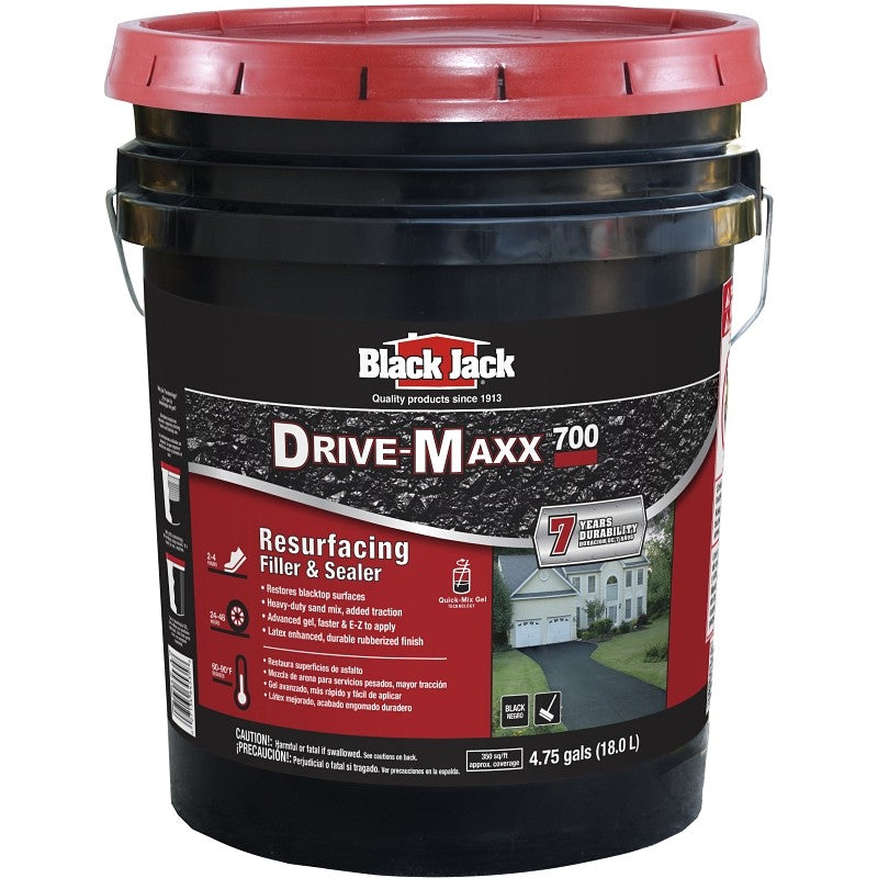Black Jack 6453-9-30 Resurfacing Filler and Sealer, Liquid, Black, 4.75 gal Container