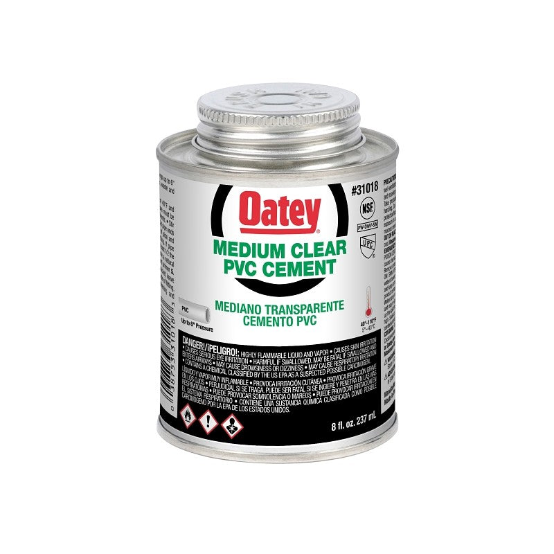 Oatey 31018 Cement, 8 oz, Liquid, Clear (Pack of 24)