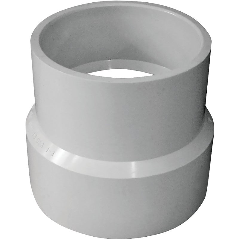 Canplas 193036 Sewer Adapter Coupling, 4 x 3 in, Hub, PVC, White