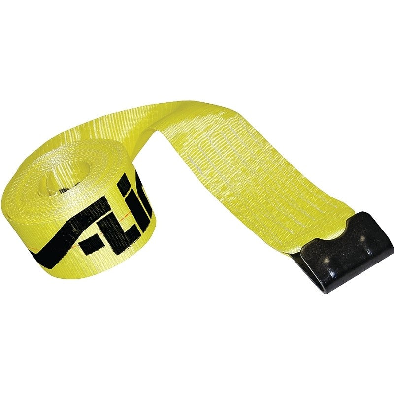 Ancra 41660-10-30 Winch Strap with Flat Hook, 3 in W, 30 ft L, 5400 lb Vertical Hitch, Polyester