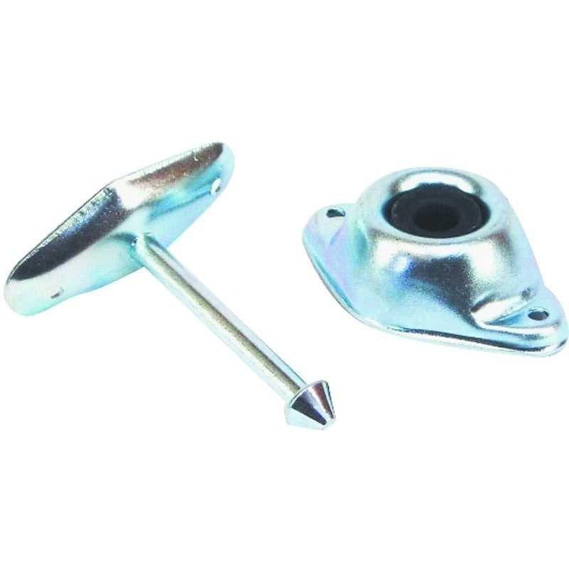 US Hardware RV-713C Door Catch, 3 in, Steel, Mill