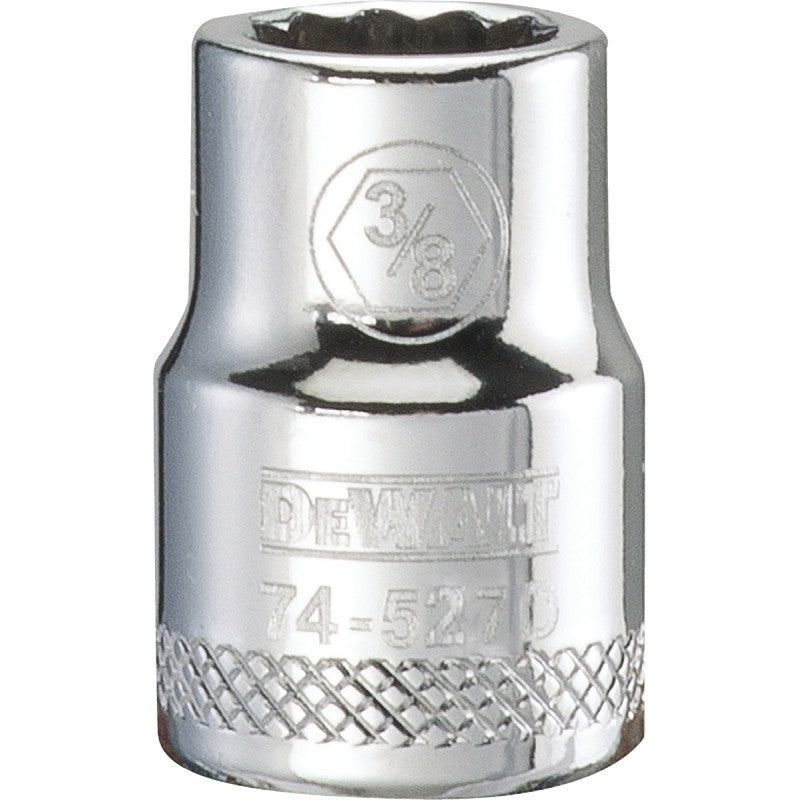 DEWALT DWMT74527OSP Hand Socket, 3/8 in Socket, 3/8 in Drive, 12-Point, Vanadium Steel, Polished Chrome