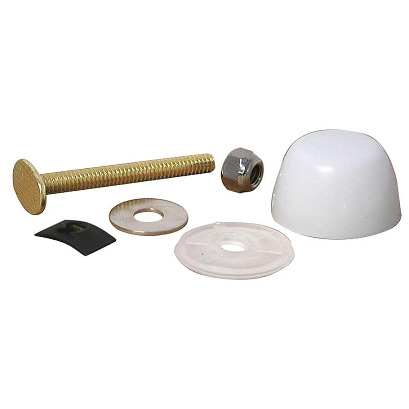 Danco 88972 Closet Bolt, Brass, Includes: (2) Brass Bolts with Washers and Nuts and (2) Caps with Washers