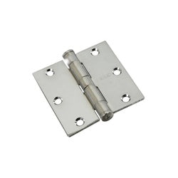 Commercial Door Hinges 3-1/2 Inch Square Corner Bright Polished Chrome 2 Pack