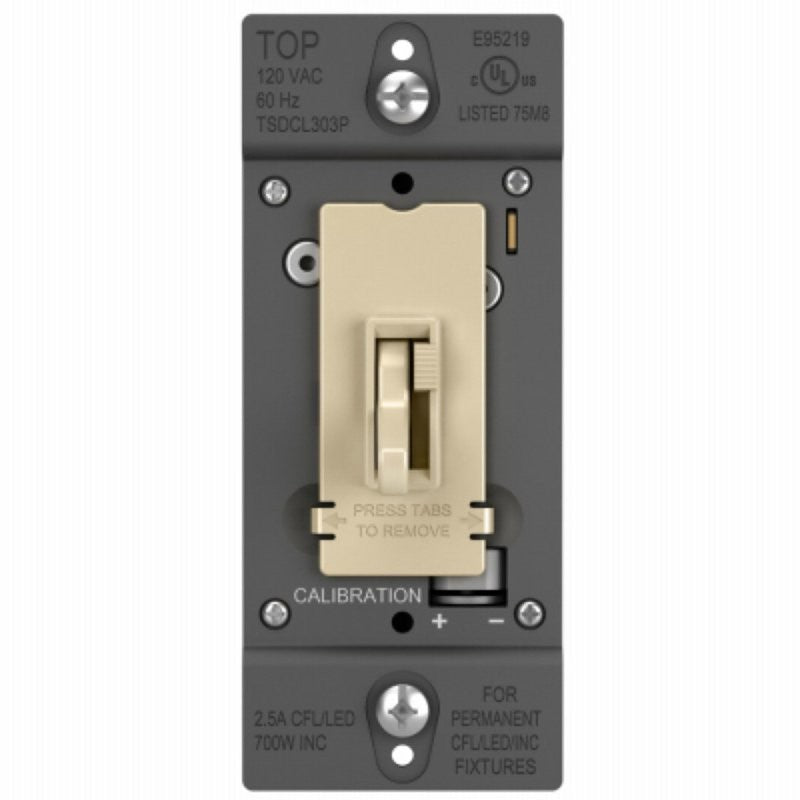 Legrand TSDCL303PICCV6 Slide Dimmer Switch, 3 -Position, Ivory